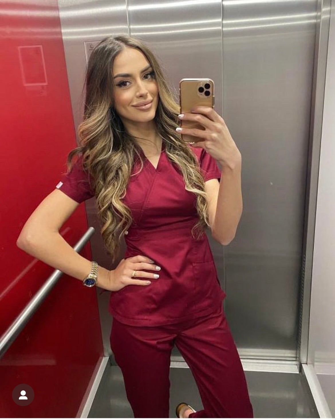 Lux - Magic uniforms-Medicnska_uniforma_Lux_u_bordo boji